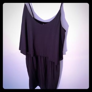 Black Flowy Spaghetti Strap Dress